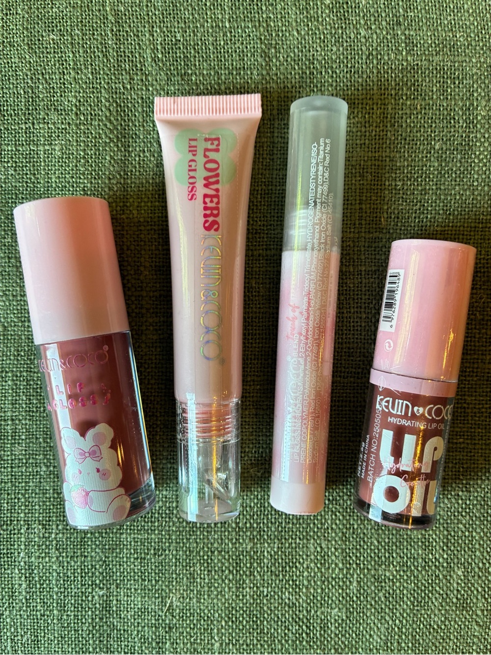 KEVIN & COCO Lip Gloss & Lip Oil 4-Piece Set